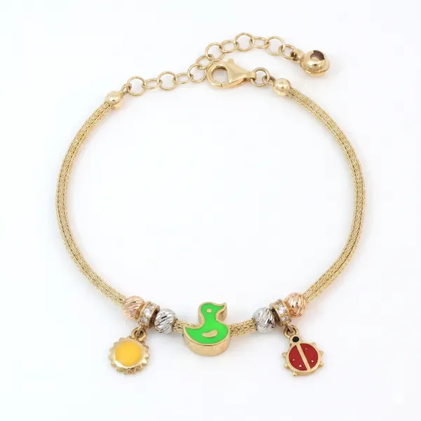 Mine İşlemeli Charm Çocuk Bilekliği