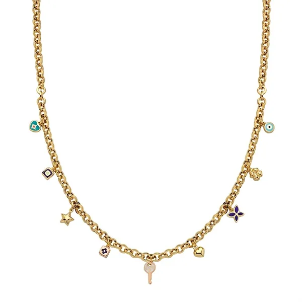 14 Ayar Çoklu Charm Kolye 